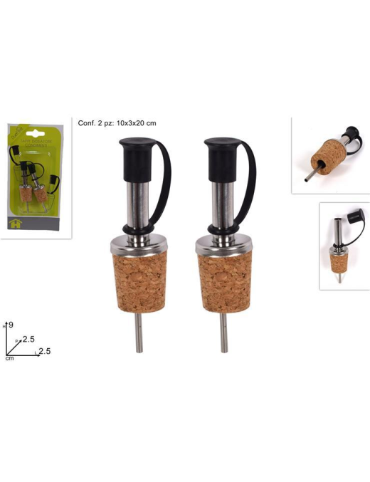 CORK DISPENSER CAP 2 pieces OIL/VINEGAR