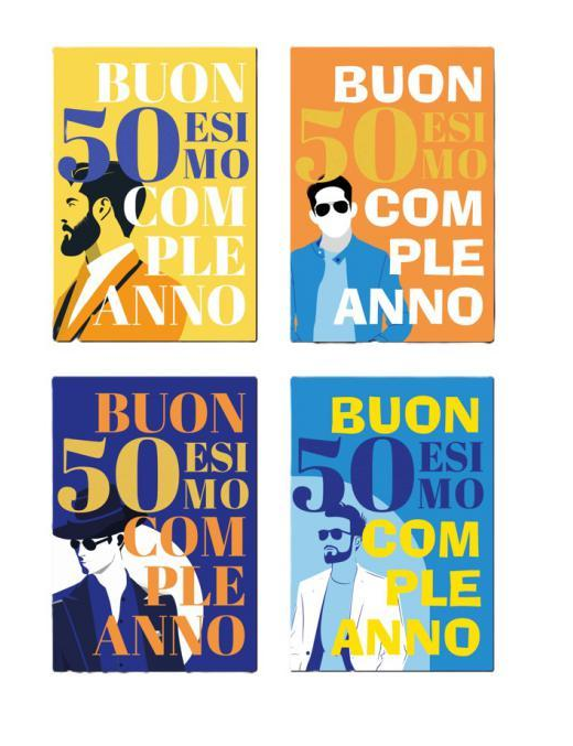 BIGLIETTI BUON COMPLEANNO 50ANNI UOMO