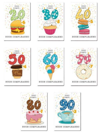 HAPPY BIRTHDAY CARDS FOR 20-90 YEARS