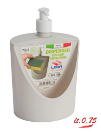 DISPENSER CON PORTASPUGNA 10x12x18cm