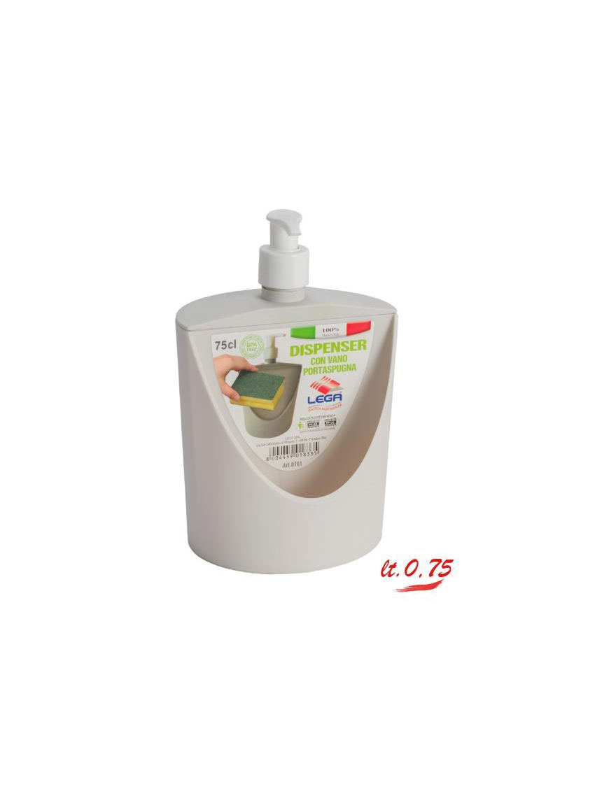 DISPENSER WITH SPONGE HOLDER 10x12x18cm