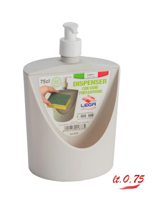 DISPENSER WITH SPONGE HOLDER 10x12x18cm
