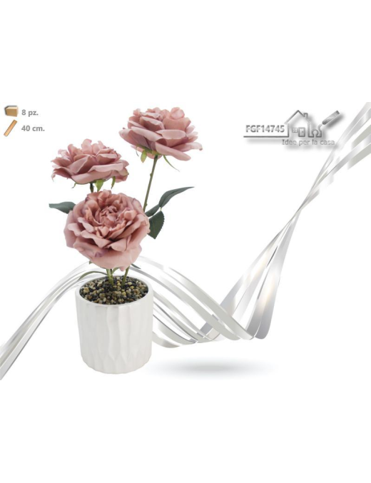 PIANTA CON VASO CERAMICA 40cm