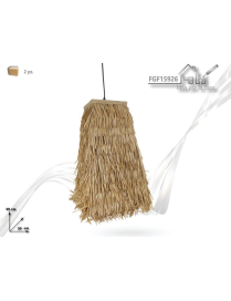 WOOD + BAMBOO LINE CHANDELIER 29x49cm