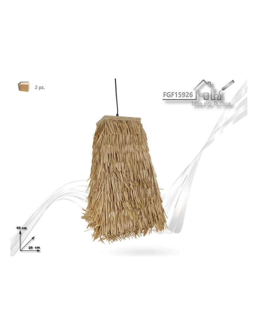 WOOD + BAMBOO LINE CHANDELIER 29x49cm