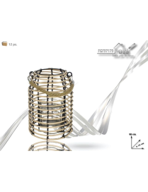 PORTACANDELA RATTAN NATURALE  ALTA 15x20cm