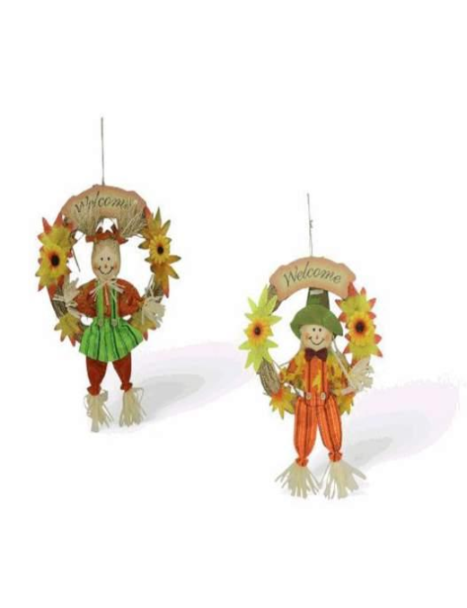 BEHIND DOOR WITH DECORATIONS 35cm AUTUMN LINE
