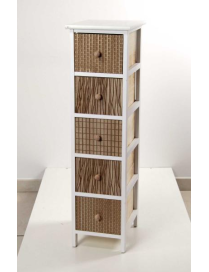 CASSETTIERA WHITE 5 CASSETTI  26x32x98cm