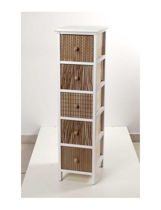CASSETTIERA WHITE 5 CASSETTI  26x32x98cm