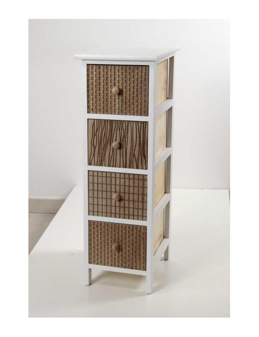 CASSETTIERA WHITE 4 CASSETTI  26x32x80cm