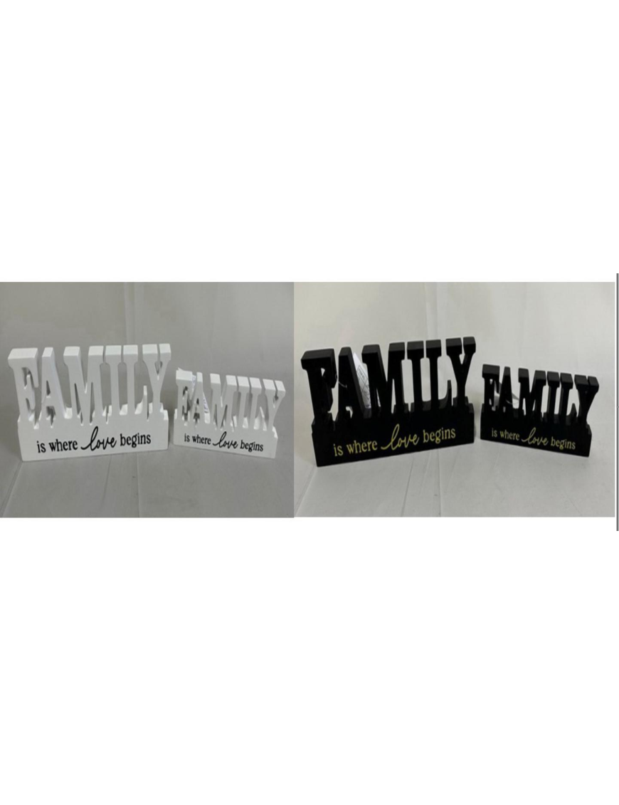 FRASE SCRITTA DECORATIVA  FAMILY 19x7cm