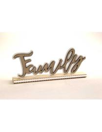 FRASE SCRITTA DECORATIVA   FAMILY 29x12cm