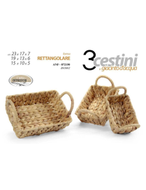 GIACINTO LINE RECTANGULAR BASKETS 3 pieces