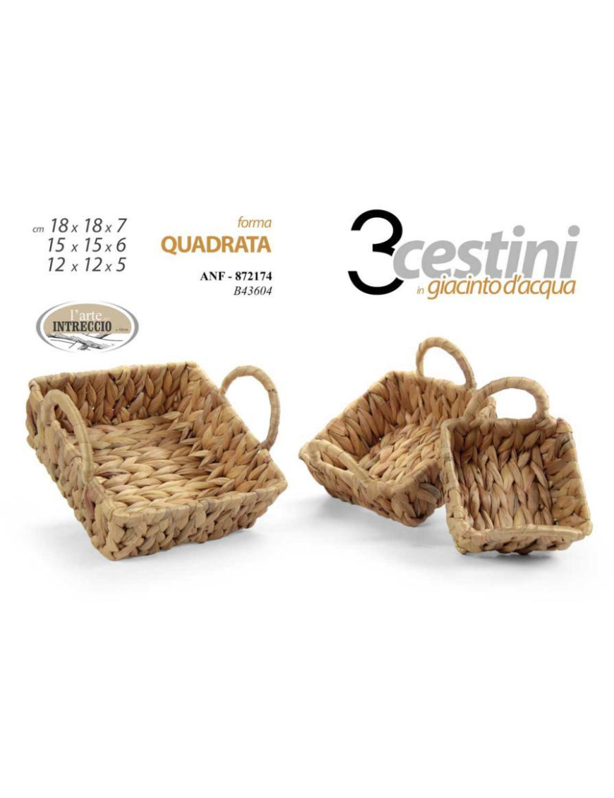 GIACINTO LINE SQUARE BASKETS 3 pieces