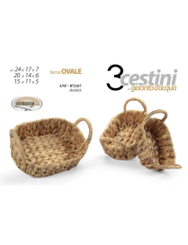 GIACINTO LINE OVAL BASKETS 3 pieces