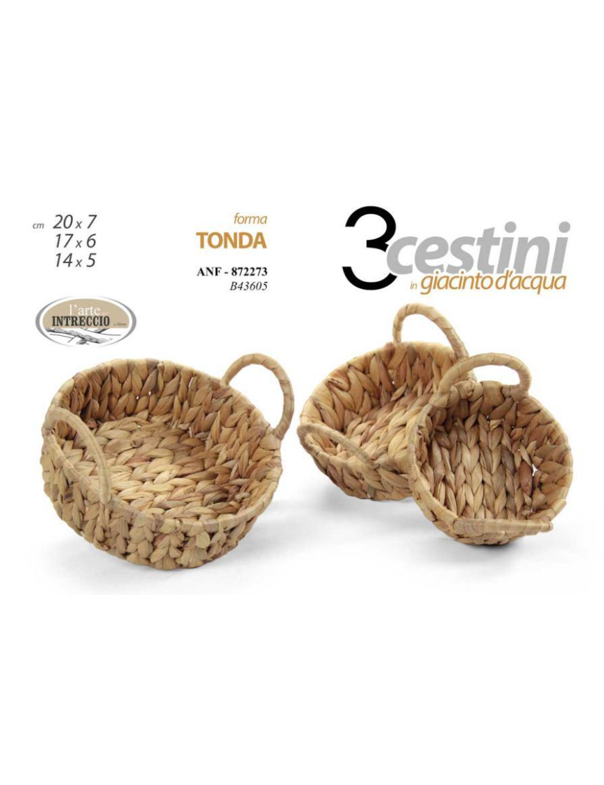 LINEA GIACINTO CESTINI TONDI 3pezzi