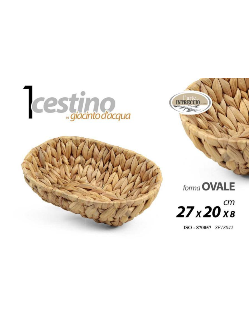 LINEA GIACINTO CESTINO OVALE 27x20x8cm