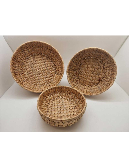 GIACINTO LINE ROUND BASKETS 3 pieces