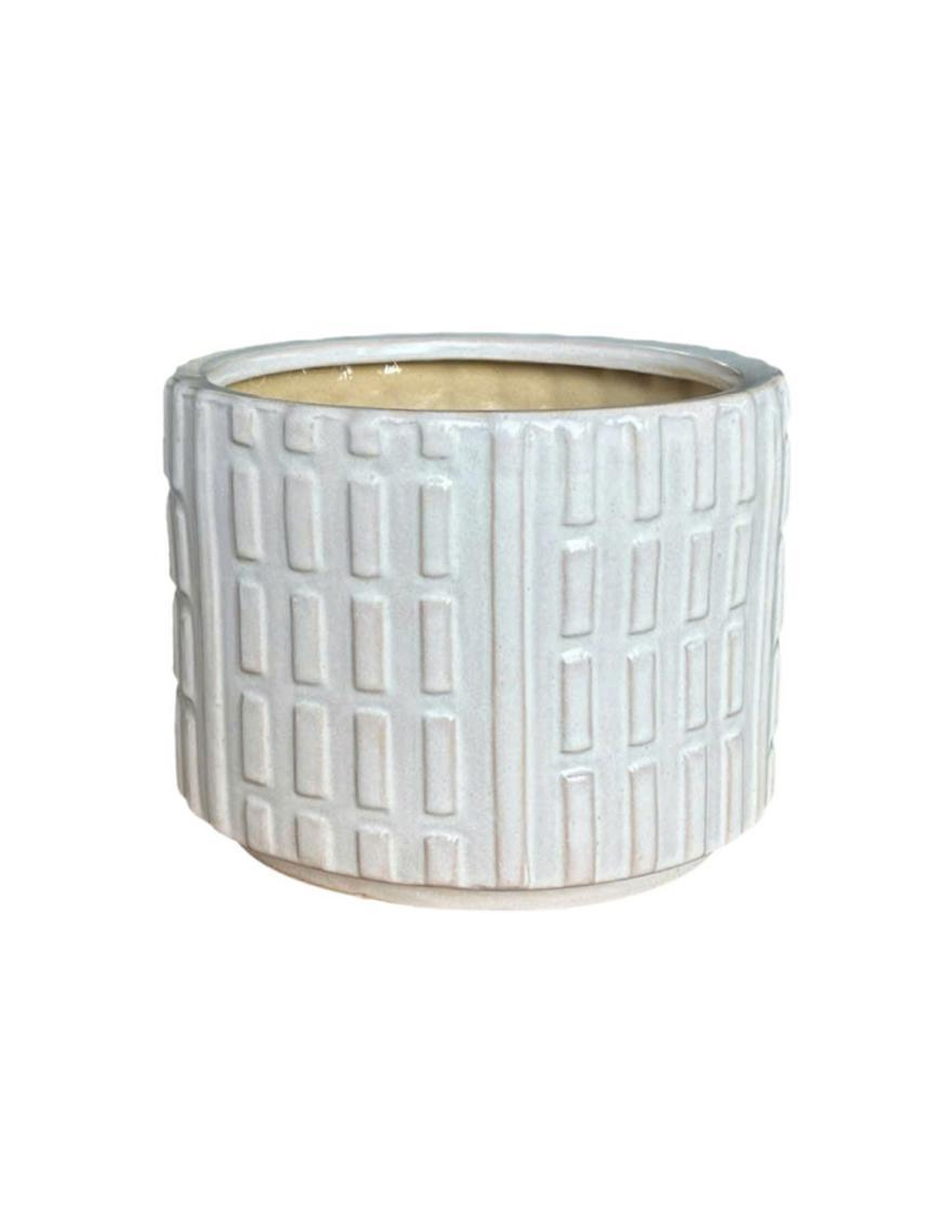 CACHEPOT CERAMICA 3pezzi BIANCHI