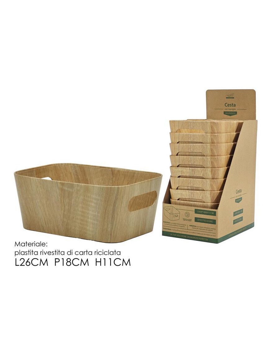 SPACE-SAVING BASKET 26x18x11cm