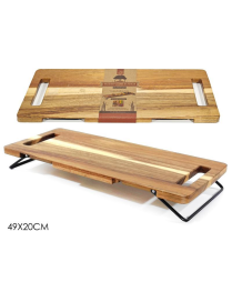 RECTANGULAR TRAY 49x20cm ACACIA LINE