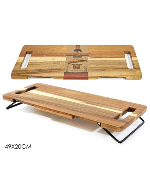 RECTANGULAR TRAY 49x20cm ACACIA LINE
