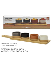 LINEA BAMBOO  TERRANOSTRA ANTIPASTIERA 4pezzi