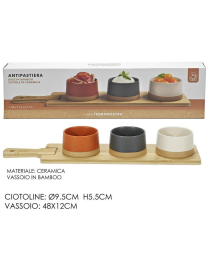 LINEA BAMBOO  TERRANOSTRA ANTIPASTIERA 3pezzi