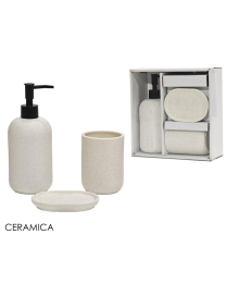 WHITE BATHROOM LINE SET 3 pieces CERAMIC