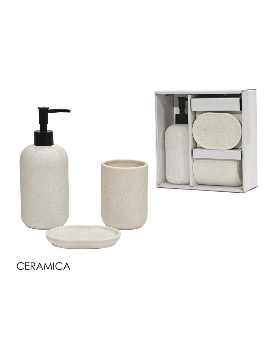 WHITE BATHROOM LINE SET 3 pieces CERAMIC