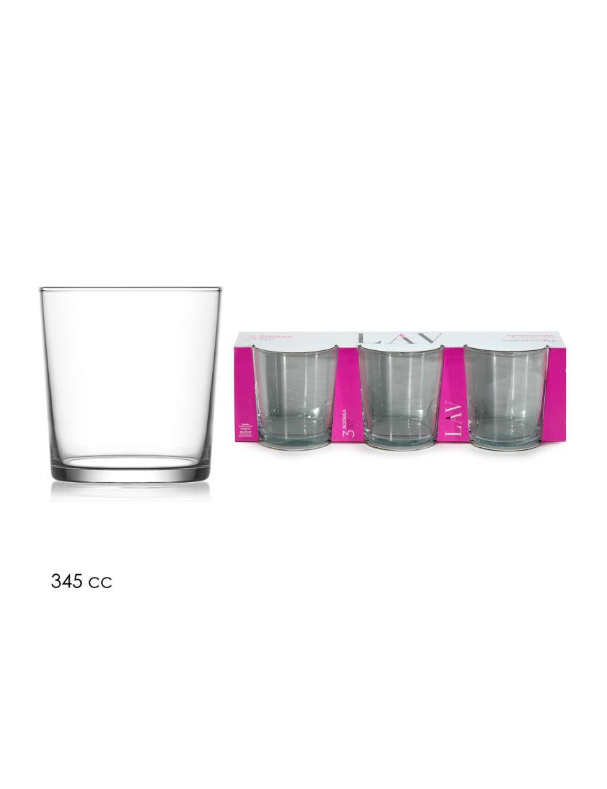 LINEA IN VETRO  3 BICCHIERI SOFTDRINK BODEGA