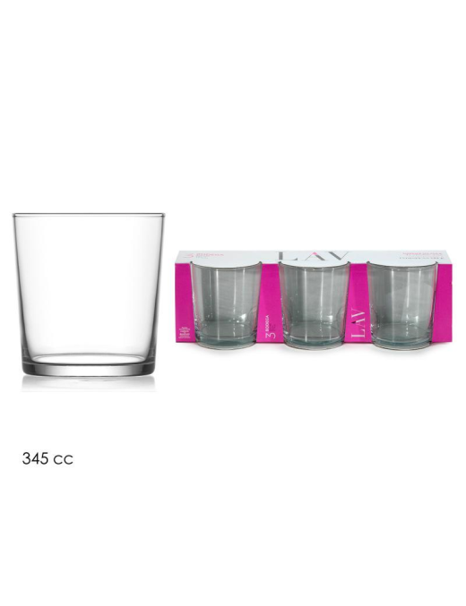 LINEA IN VETRO  3 BICCHIERI SOFTDRINK BODEGA