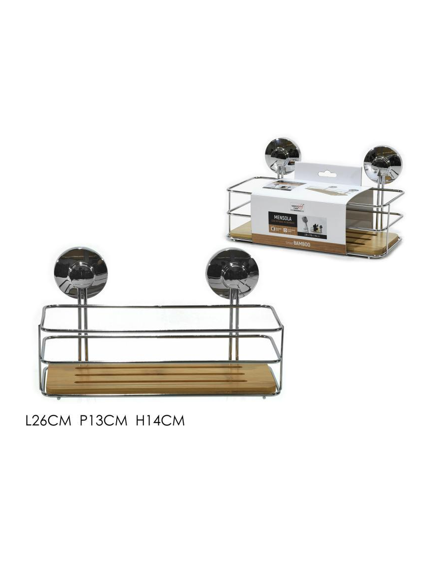 LINEA BAGNO BAMBOO MENSOLA RETTANGOLARE  26x13x14cm