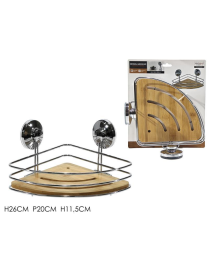LINEA BAGNO BAMBOO MENSOLA ANGOLARE 26x20x11cm