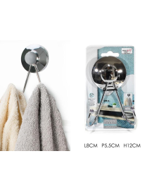 LINEA BAGNO CROMO APPENDINO 2 GANCI 8x12cm