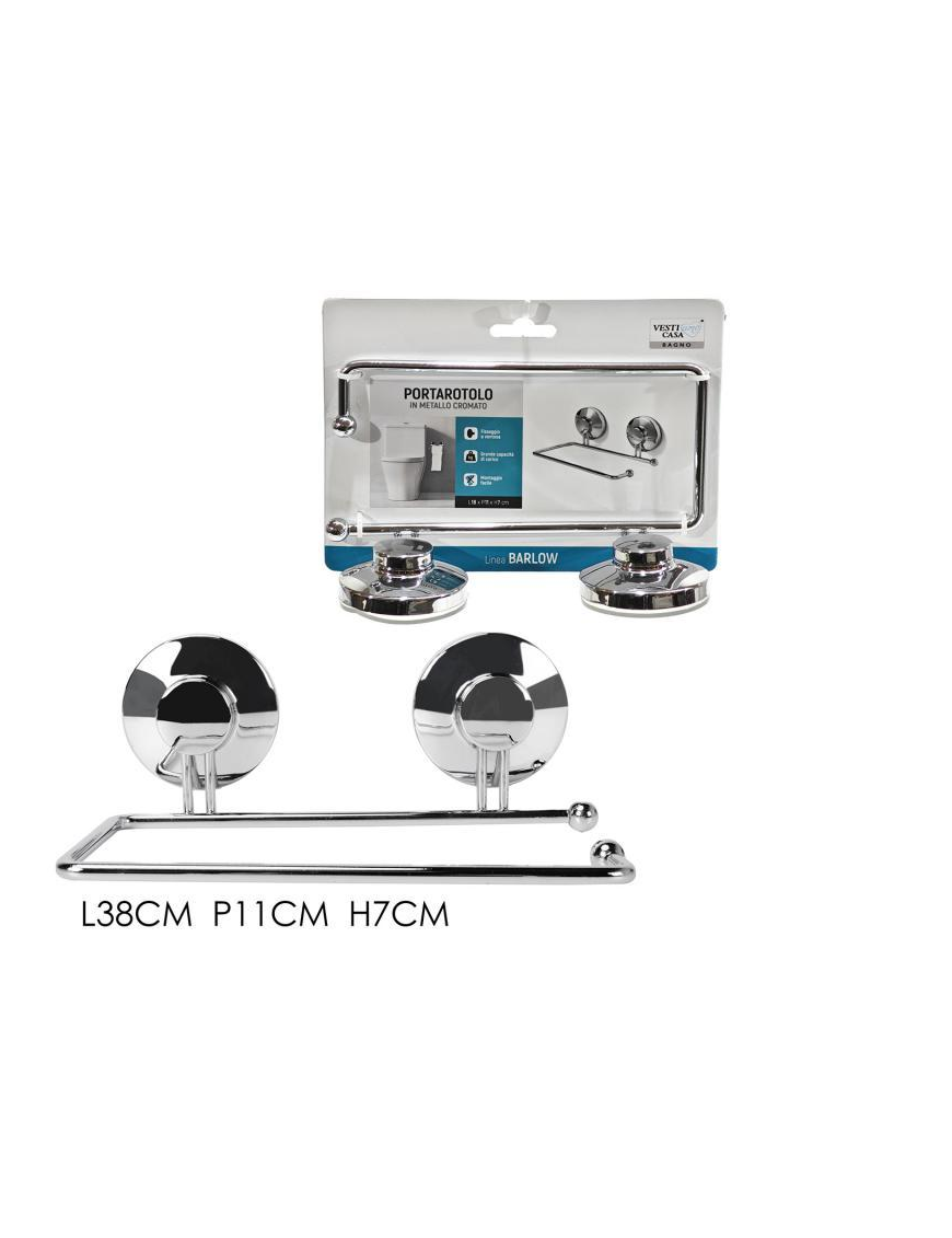 LINEA BAGNO CROMO PORTAROTOLO 38x11x7cm