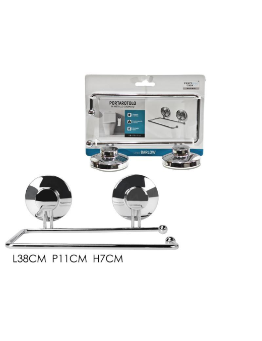CHROME BATHROOM LINE ROLL HOLDER 38x11x7cm