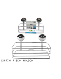 LINEA BAGNO CROMO MENSOLA RETTANGOLARE  26x13x14cm