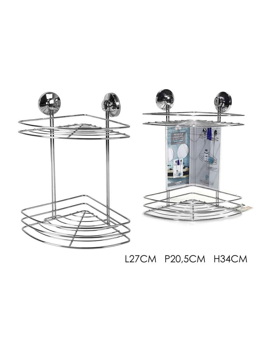 LINEA BAGNO CROMO MENSOLA ANGOLARE 27x20x34cm