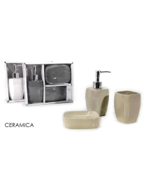 BATHROOM LINE ASSORTED IN COLORS 3-piece CERAMIC SET
