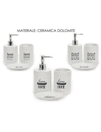 BATHROOM LINE WRITINGS SET 3 pieces DOLOMITE