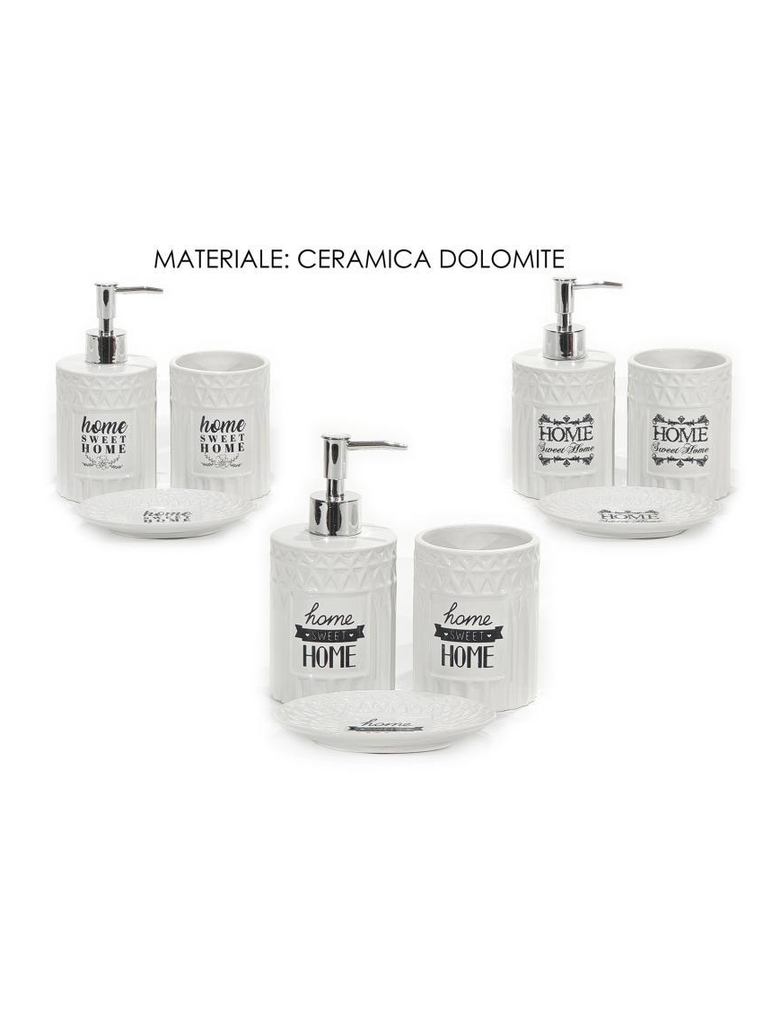 LINEA BAGNO SCRITTE SET 3pezzi  DOLOMITE
