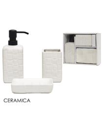 LINEA BAGNO SQUARE BIANCO SET 3pezzi  CERAMICA