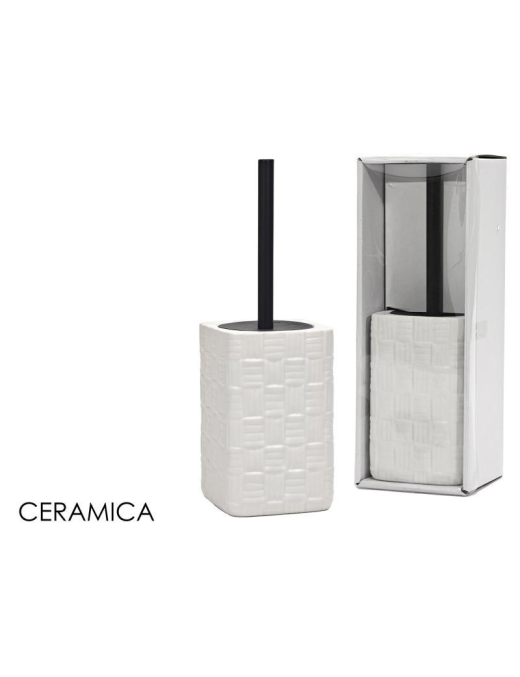 LINEA BAGNO SQUARE BIANCO PORTASCOPINO CERAMICA