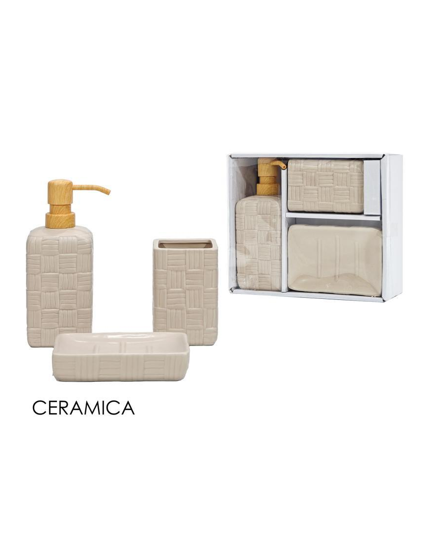 SQUARE BATHROOM LINE SET 3 pieces CERAMIC