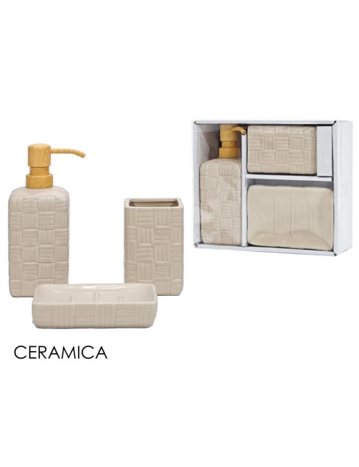 SQUARE BATHROOM LINE SET 3 pieces CERAMIC