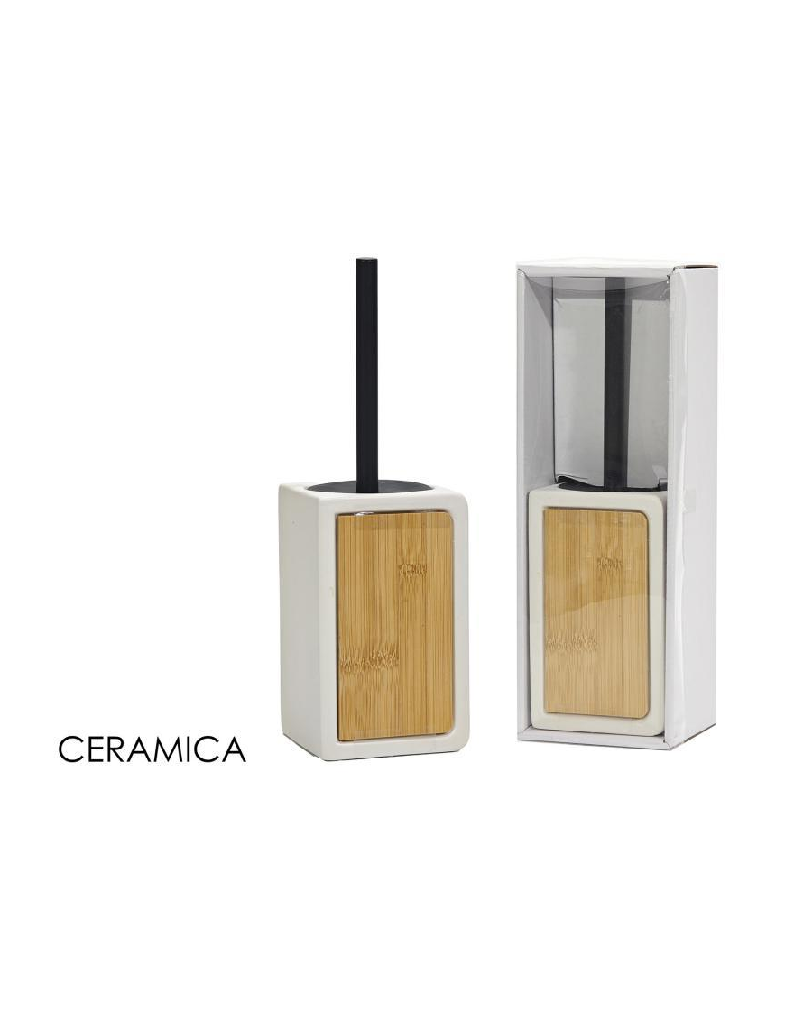LINEA BAGNO BAMBOO BIANCO PORTASCOPINO CERAMICA