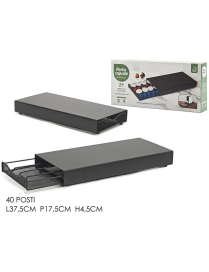 PORTACAPSULE  17x4x37cm NERO 40 POSTI