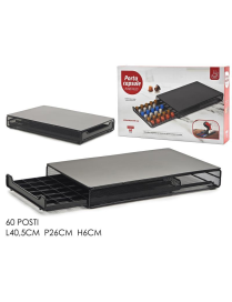 PORTACAPSULE  26x6x40cm NERO 60 POSTI