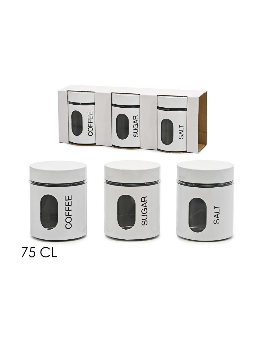 JARS 3 pieces GLOSSY WHITE 75cl